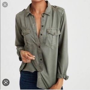 American Eagle Boyfriend Fit Utility Shirt